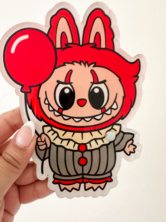 Red balloon labubu