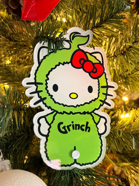Grinch hello kitty tile